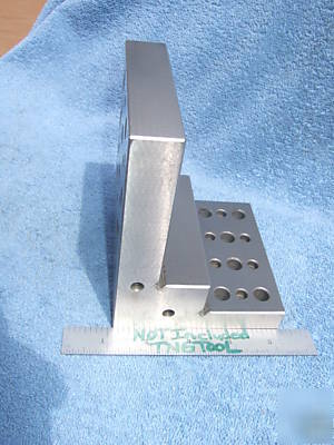 Angle plate step toolmaker machist tapped 1/4 ground 3J
