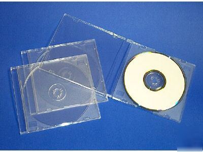 Cd slim jewel cases - pk of 100 transparent clear