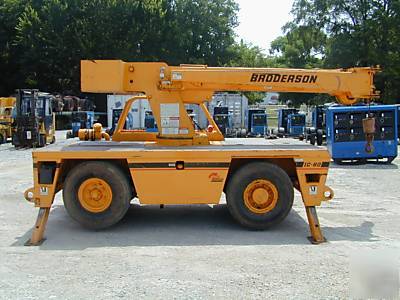 1999 broderson ic-80 carry deck crane w/ jib dual fuel