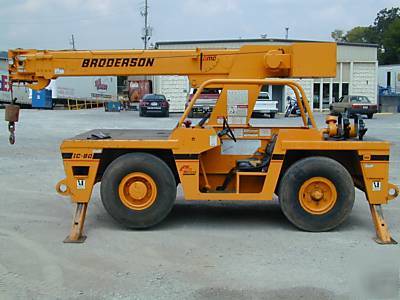 1999 broderson ic-80 carry deck crane w/ jib dual fuel