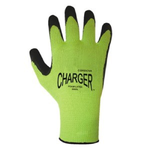 3 pair charger foam latex palm coated work glove xl