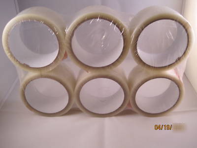 6 rolls of best clear packing shipping tape 