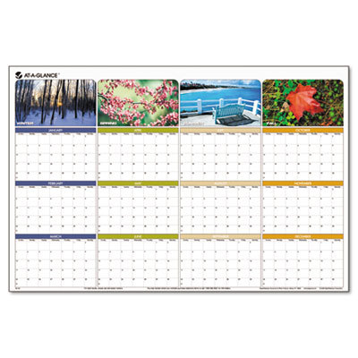 Season bloom erasable quarterly yearly wall calendar