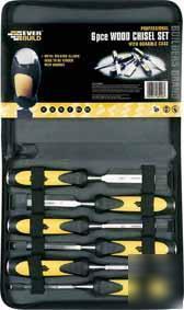 6 piece professional wood chisel set - free delivery