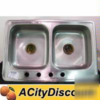 Commercial home 2 comp drop in ss hand wash sink