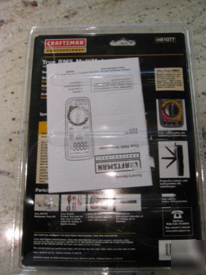 Craftsman professional true rms multimeter model 81077