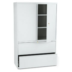 Hon 800 series 42 wide storage cabinet with 2DRAWER la