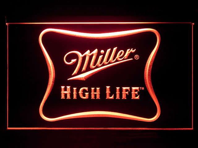 J324R miller high life beer bar light sign
