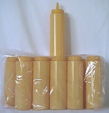 Plastic 8 ounce mustard bottles containers