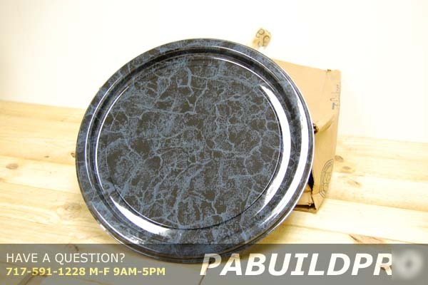 Sabert 818 18IN black marble round catering tray 36 pcs