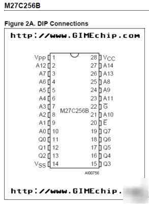 St M27C256B-20F1 32KX8 eprom programmed with your code