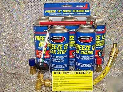 Freeze 12, R12, R134A air conditioning, recharge kit