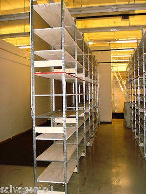 11't x 2X4 stockroom warehouse storage shelving used