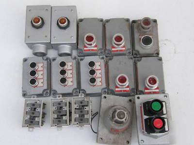 12 assorted hazardous class switches/lights