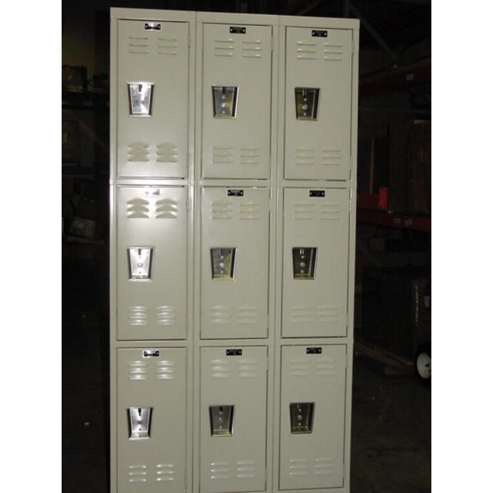 Hallowell U3288-3A-pt assembled locker 3 wide 146488
