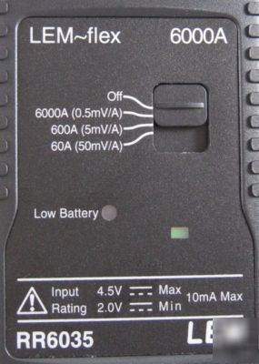 Lem flex RR6035-48 60-600-6000A current probe lemflex