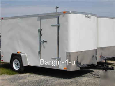 New 6X12 6 x 12 enclosed cargo trailer w/ ramp door