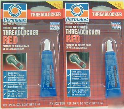 Permatex high strength threadlocker red 2 pack