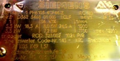 Siemens 1 PH6103-4CF44-z _ 1PH6103-4CF44-z motor