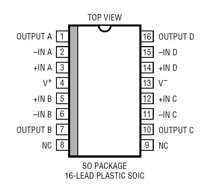 Soic LT1014DS quad precision op amp linear technology