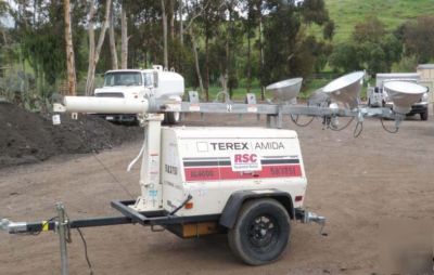 Terex amida portable diesel light tower generator works