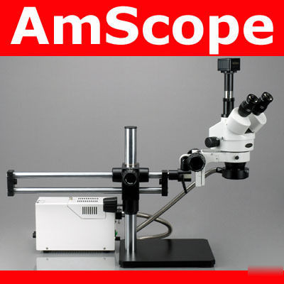 3.5X-90X ball bearing stereo microscope + 5.0M camera