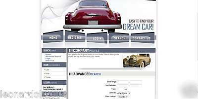 Bargain auto classified ads website with domain