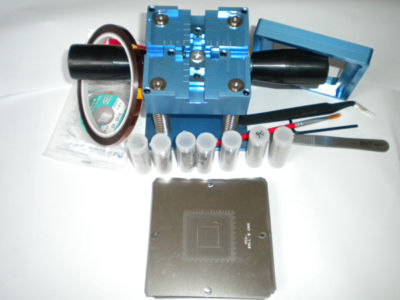 Bga rework reballing station+8UNIVERSAL stencils+8BALLS