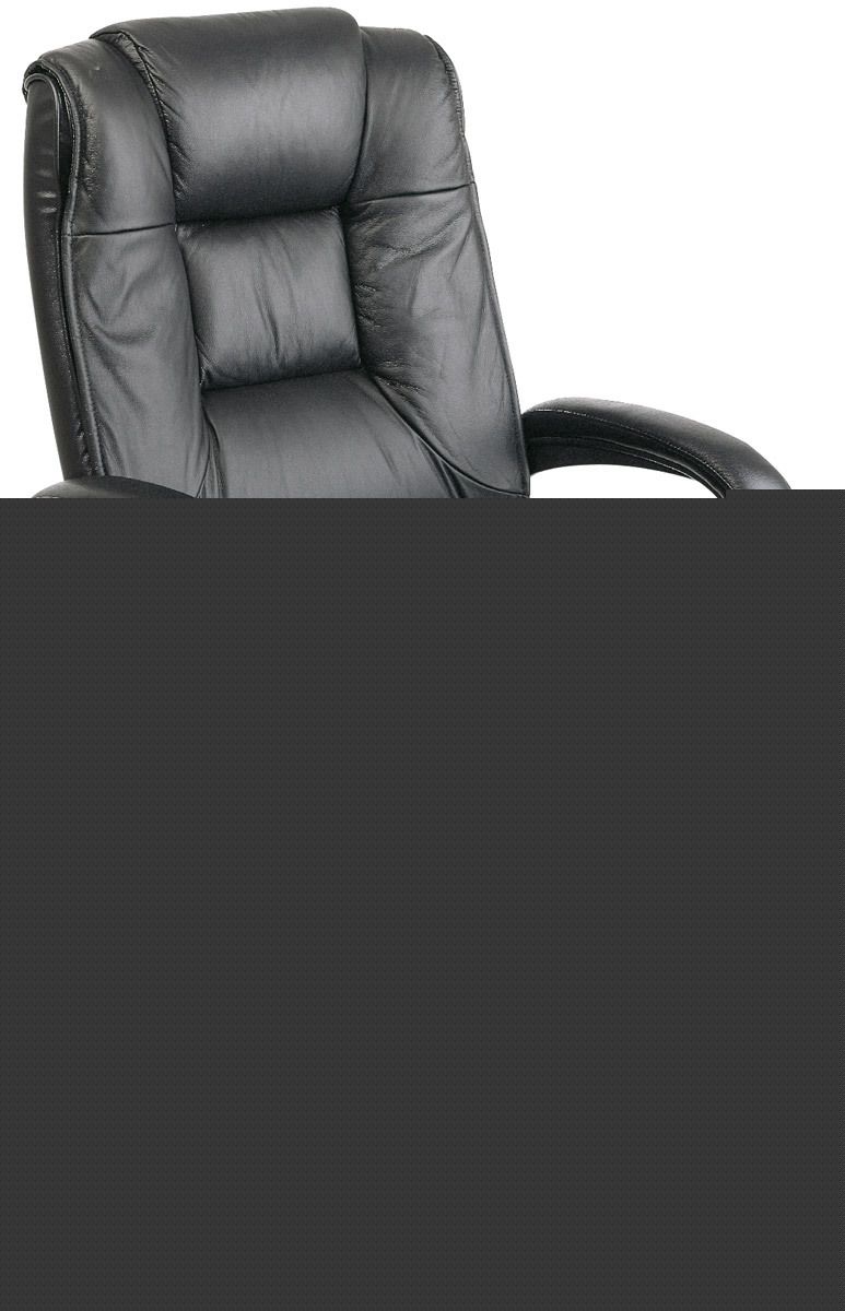 Black executive leather computer office desk chair