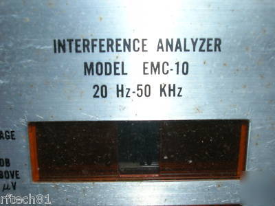Fairchild electro-metrics emc-10 interference analyzer