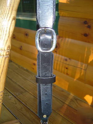 Firefighter emt leather radio strap & anti-sway strap