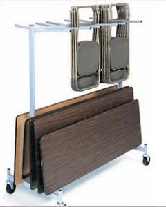 Folding chair folding table cart 2 tier storage truck