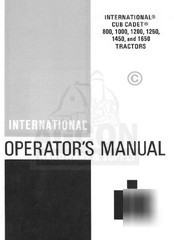 International cub cadet 800 1000 1200 owner manual