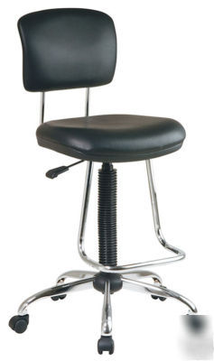 New osp work smart DC420V vinyl stool w/ glide & caster