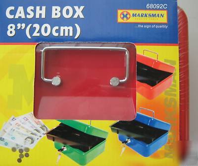Petty cash box money safe retail shop with inlay tray