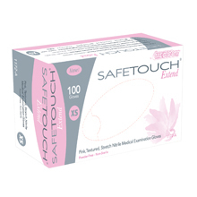 SafetouchÂ® extend pink textured examination gloves sz.s