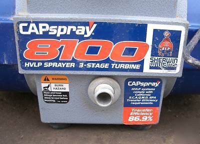 Cap spray 8100 3 stage paint sprayer & gun compact-cool