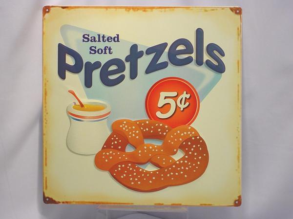Metal soft pretzels tin sign signs