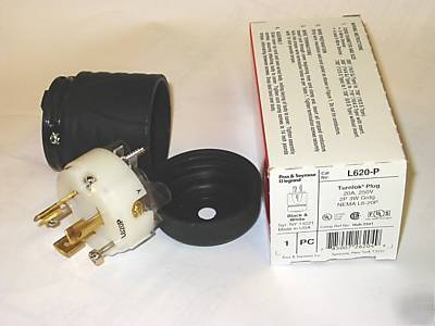 New 2 L620-p p&s 20A plug 250V 2P 3W L6-20P turn lok