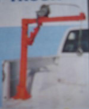 Pickup truck lift crane Â½ ton 1000 lb hoist cable winch