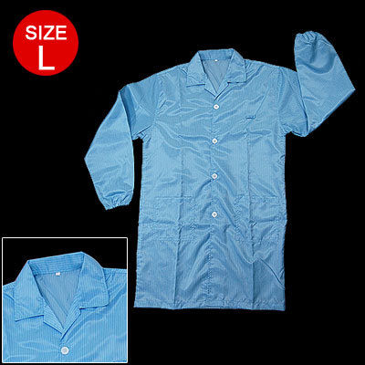 Properties blue staff anti-static lab coat smock shirt