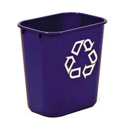 Rubbermaid blue recycle waste trash baskets rcp 2956