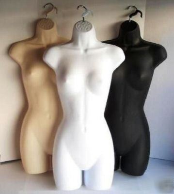 White flesh & black (3 pcs) mannequin maniquin manikin