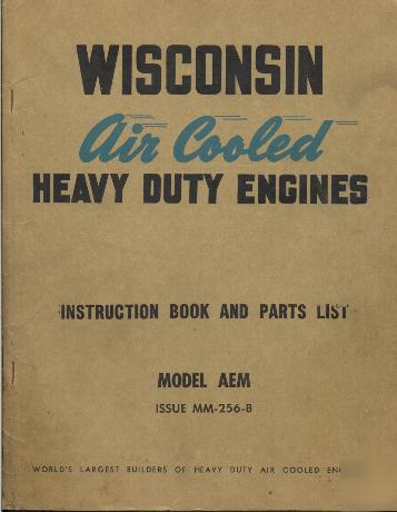 Wisconsin marine engine instruct parts list manual aem