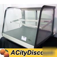 Used federal counter top curved glass dry display case