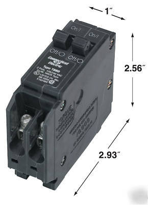 New 45 amp twin 1P siemens Q1520 circuit breaker 5-pack