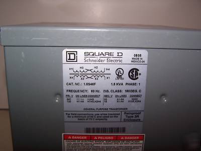 New square d general purpose transformer 1.5S46F 1.5KVA 