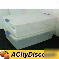 Clear plastic multi purpose 17X24X6 storage containers