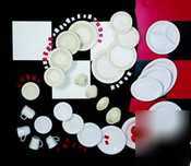 Get melamine white wide rim plate 10-1/2IN |1 dz|