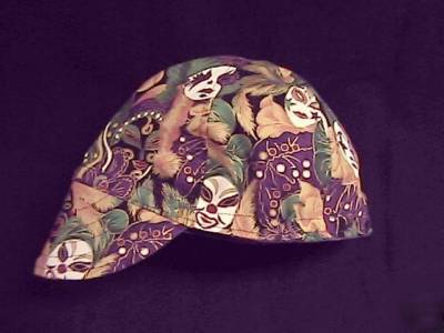 Mardi gras masks welding cap